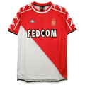Camisa Monaco Home Retrô 1999/00 Masculino Branco e Vermelho