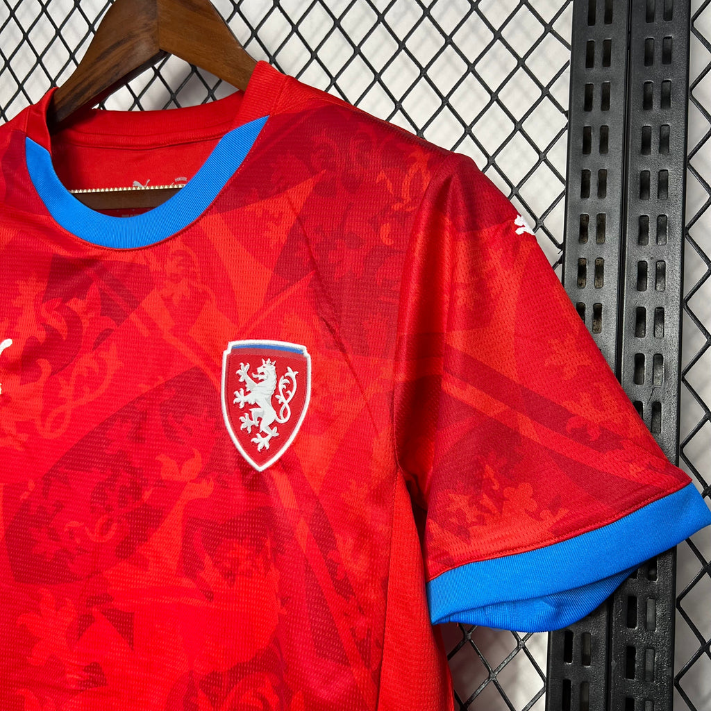 Camisa República Tcheca Home 24/25 - Torcedor Masculina Lançamento