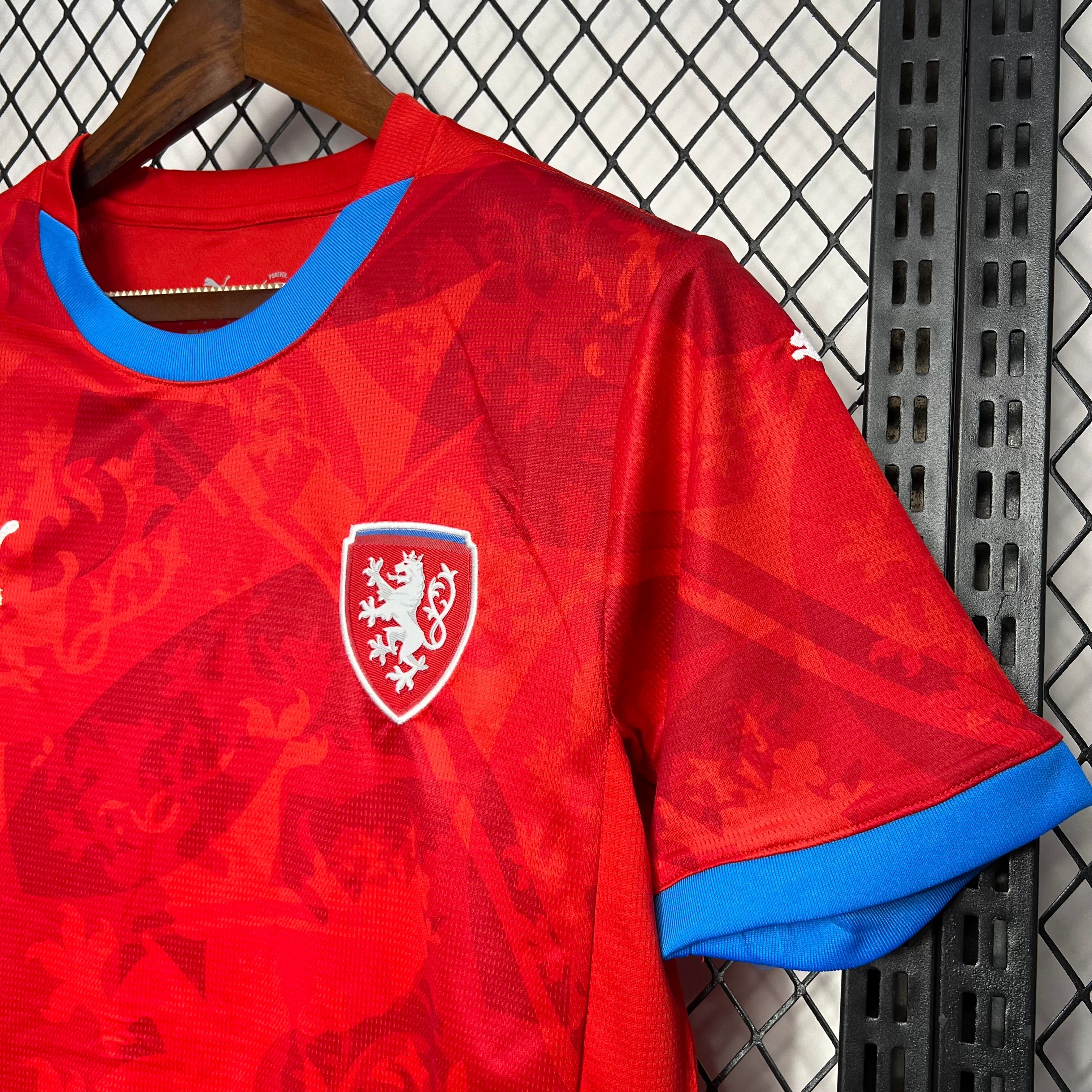 Camisa República Tcheca Home 24/25 - Torcedor Masculina Lançamento