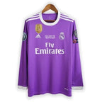 Camisa Retrô Real Madrid II Away 2016/17 Masculino Roxo