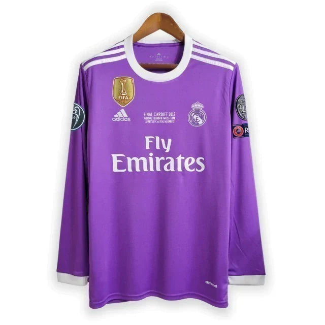 Camisa Retrô Real Madrid II Away 2016/17 Masculino Roxo