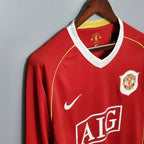 Camisa Retrô Manchester United Manga Longa 2006/07 Masculino Vermelho