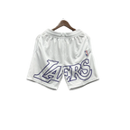 Shorts NBA Lakers 23/24 Casual - Branco - Preto - Amarelo - Azul
