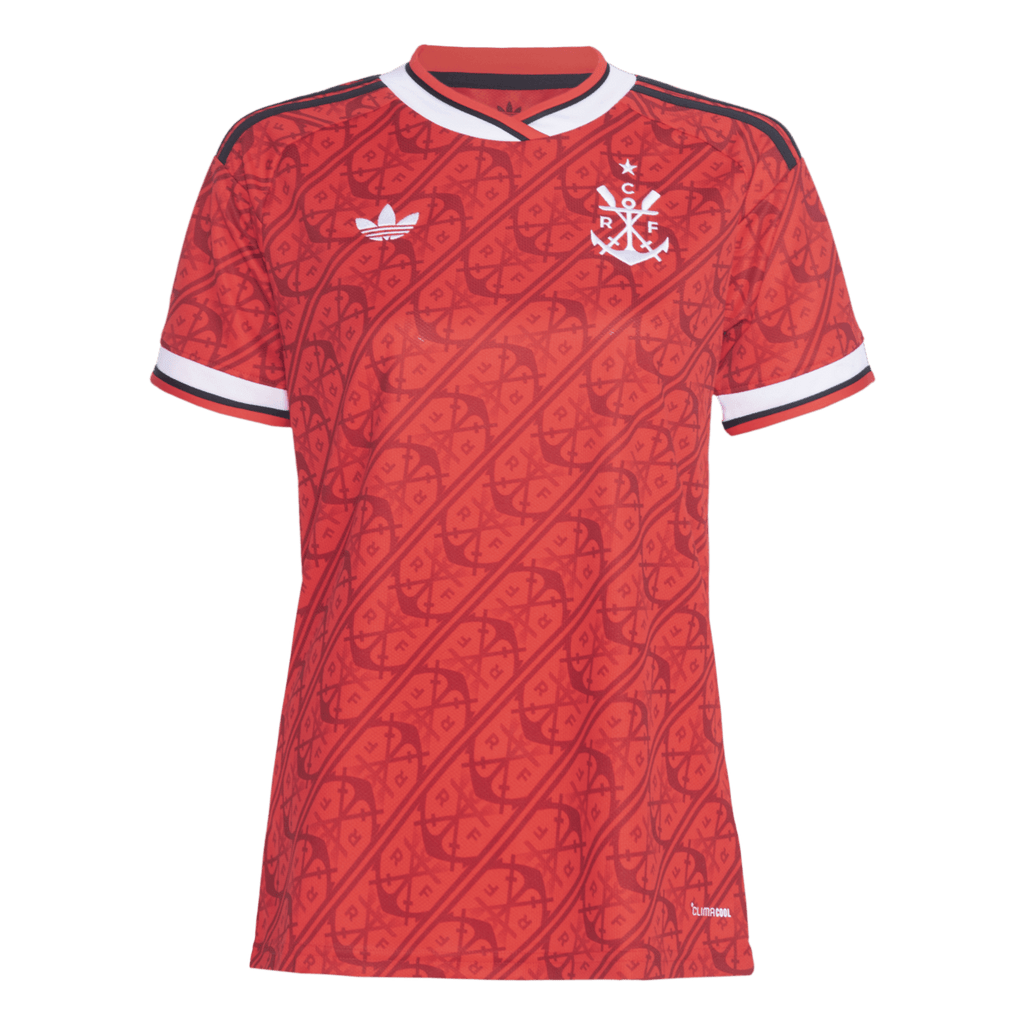 Camisa Flamengo III 2026/27 Torcedor Adidas Feminina - Vermelho+Preto