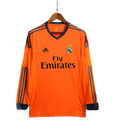 Camisa Real Madrid II Away 2013/14 Retrô (Manga longa) Laranja