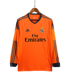Camisa Real Madrid II Away 2013/14 Retrô (Manga longa) Laranja