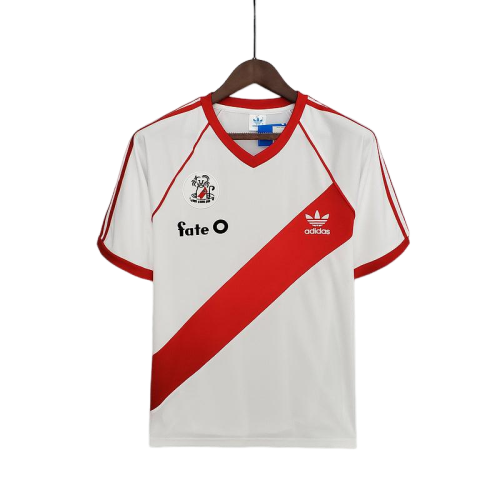 Camisa River Plate Home 1986/87 Retrô Masculina - Branco
