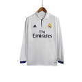 Camisa Retrô Real Madrid Manga Longa 2016/17 Masculino Branco