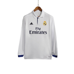 Camisa Retrô Real Madrid Manga Longa 2016/17 Masculino Branco