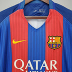 Camisa Retrô Barcelona I Home 2016/17 Masculino Azul Grená