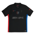Camisa Barcelona Away x Travis Scott All Black 24/25 - Torcedor Masculina