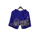 Shorts NBA Lakers 23/24 Casual - Branco - Preto - Amarelo - Azul