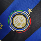 Camisa Retrô Inter de Milão I Home 2009/10 Masculino Azul e Preto