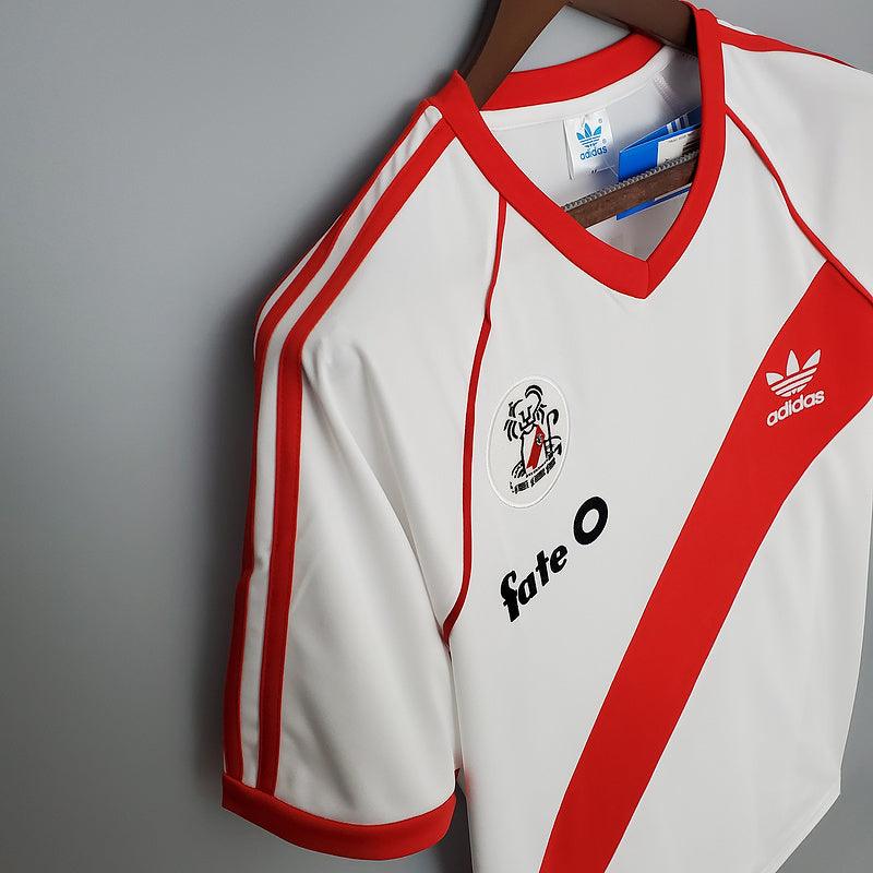 Camisa River Plate Home 1986/87 Retrô Masculina - Branco