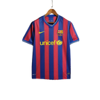 Camisa Retrô Barcelona Home 09/10 Torcedor Masculina - Azul e Grená