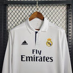 Camisa Retrô Real Madrid Manga Longa 2016/17 Masculino Branco