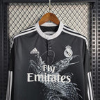 Camisa Retrô Real Madrid Manga Longa III Third 2014/15 Masculino Preto