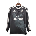 Camisa Retrô Real Madrid Manga Longa III Third 2014/15 Masculino Preto