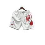 Shorts NBA Miami Heat 23/24 Casual - Vermelho - Branco - Preto