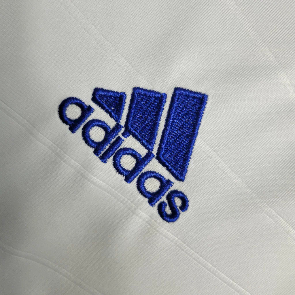 Camisa Retrô Real Madrid I Home 2010/11 Manga Longa Masculina - Branco
