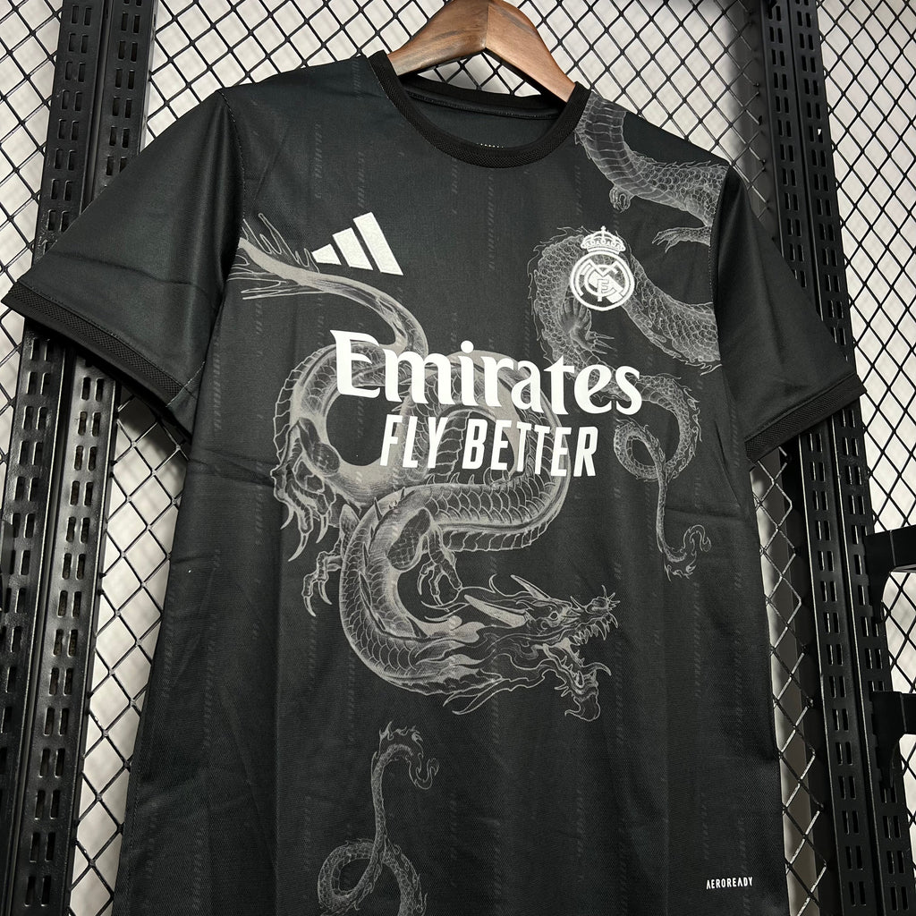 Camisa Real Madrid Edição Especial Preta 24/25 - Torcedor Masculina Lançamento