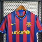 Camisa Retrô Barcelona Home 09/10 Torcedor Masculina - Azul e Grená