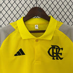 Camisa Flamengo Treino Polo Amarela 24/25 - Versão Torcedor Lançamento