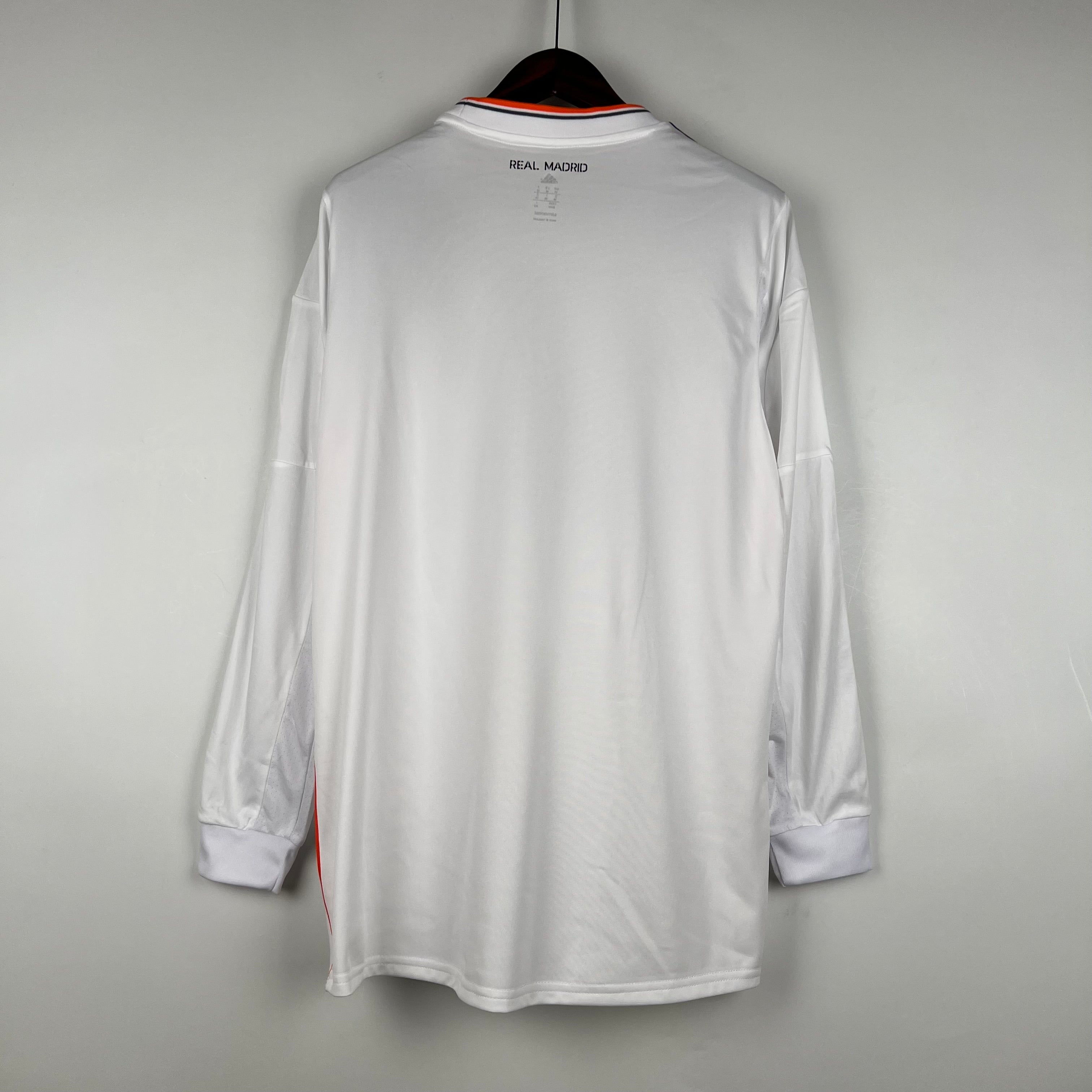 Camisa Retrô Real Madrid Manga Longa I Home 2013/14 Masculino Branco
