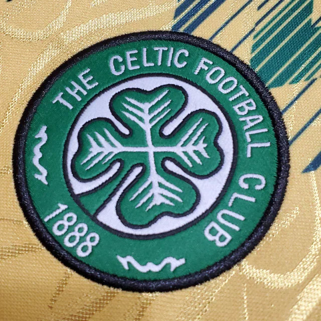 Camisa Celtic Retrô 1991/1992 Amarela e Verde