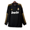 Camisa II Real Madrid I 11/12 - Retrô Manga Longa- Preto