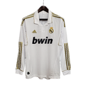 Camisa Retrô Real Madrid Manga Longa I Home 2011/12 Masculino Branco
