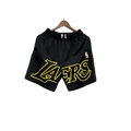 Shorts NBA Lakers 23/24 Casual - Branco - Preto - Amarelo - Azul