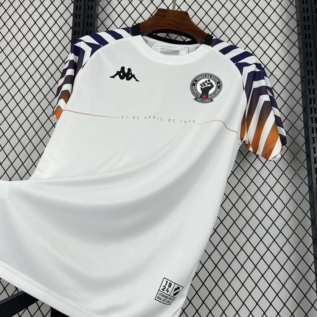 Camisa Vasco Pré-Jogo Branca 24/25 - Torcedor Masculina