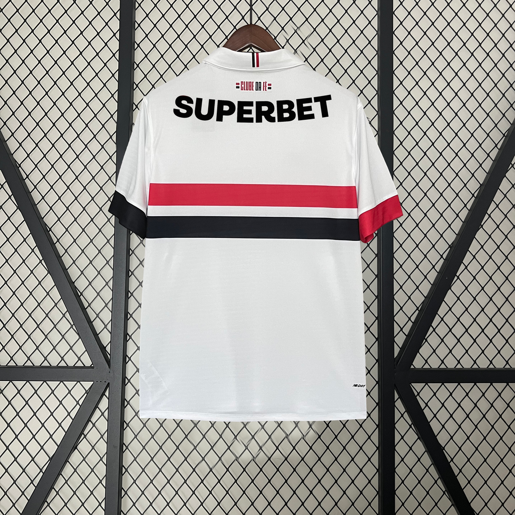 Camisa São Paulo Titular 24/25 - Torcedor Masculina Lançamento + Patrocínios