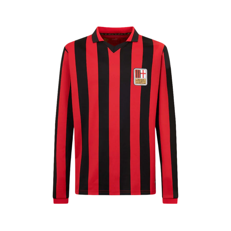 Camisa Milan Manga Longa Edição Especial - Versão Retrô 125 Anos