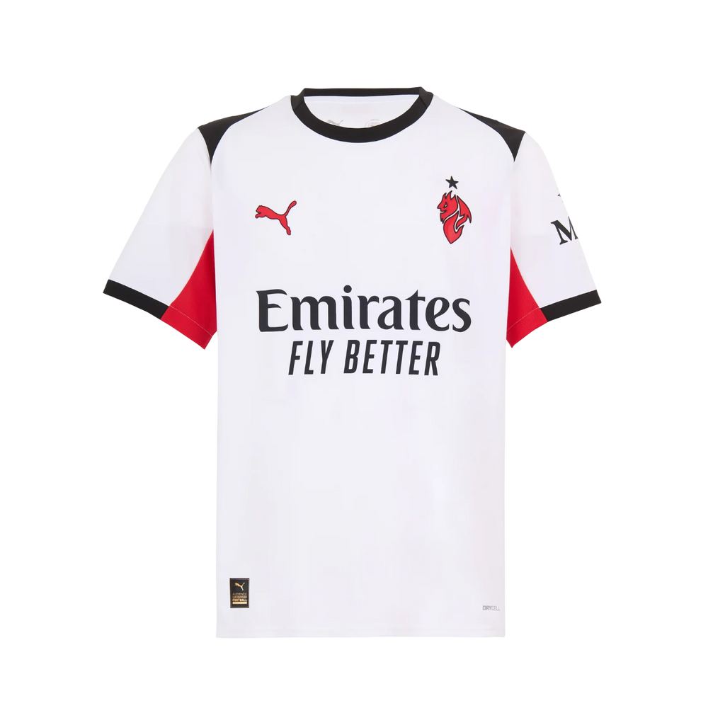 Camisa AC Milan Away 25/26 - Torcedor Masculino - Branco e Preto