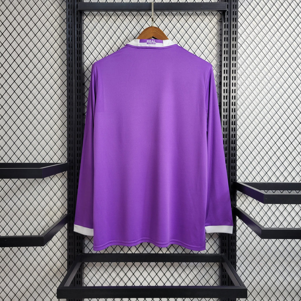 Camisa Retrô Real Madrid II Away 2016/17 Masculino Roxo