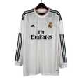 Camisa Retrô Real Madrid Manga Longa I Home 2013/14 Masculino Branco