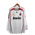 Camisa Retrô Milan II Away 2006/07 Manga Longa Masculino Branco