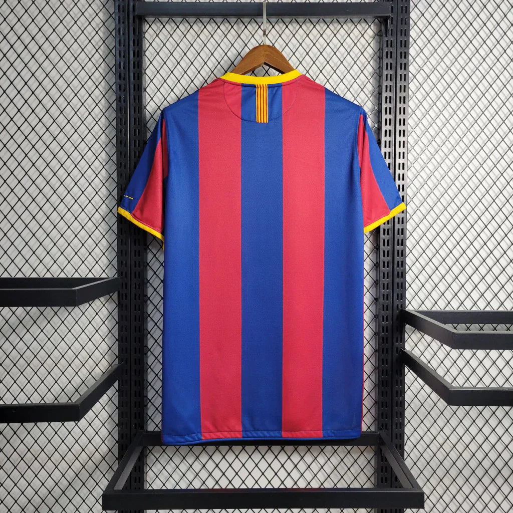 Camisa Barcelona Retrô I Home 2010/11 Torcedor Masculino Vermelho e Azul