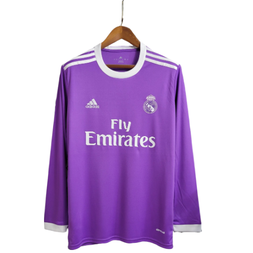 Camisa Retrô Real Madrid II Away 2016/17 Masculino Roxo