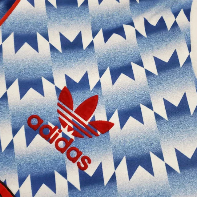 Camisa Manchester United Retrô 1990/1992 Azul e Branca