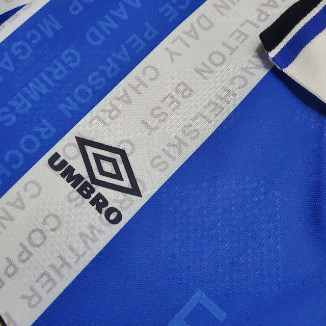 Camisa Manchester United Retrô 1994/1996 Azul e Branca