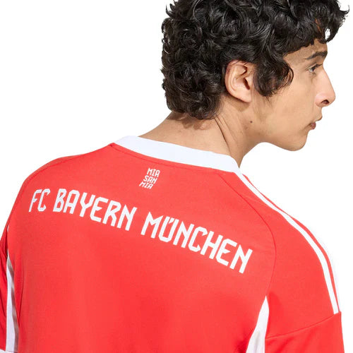 Camisa Bayern de Munique Home 25/26 - Torcedor Masculino - Vermelho e Branco