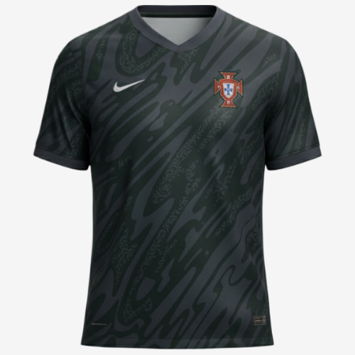 Camisa Portugal Goleiro Preta 24/25 - Versão Torcedor Masculina