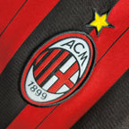 Camisa Retrô Milan I 2013/14 Manga Longa Vermelho e Preto