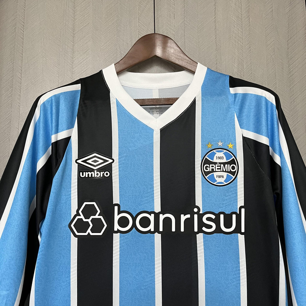 Camisa Grêmio Titular 24/25 - Azul Manga Longa