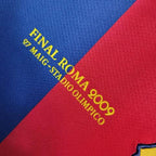 Camisa Retrô Barcelona I Home 2008/09 UEFA Champions League Azul e Grená
