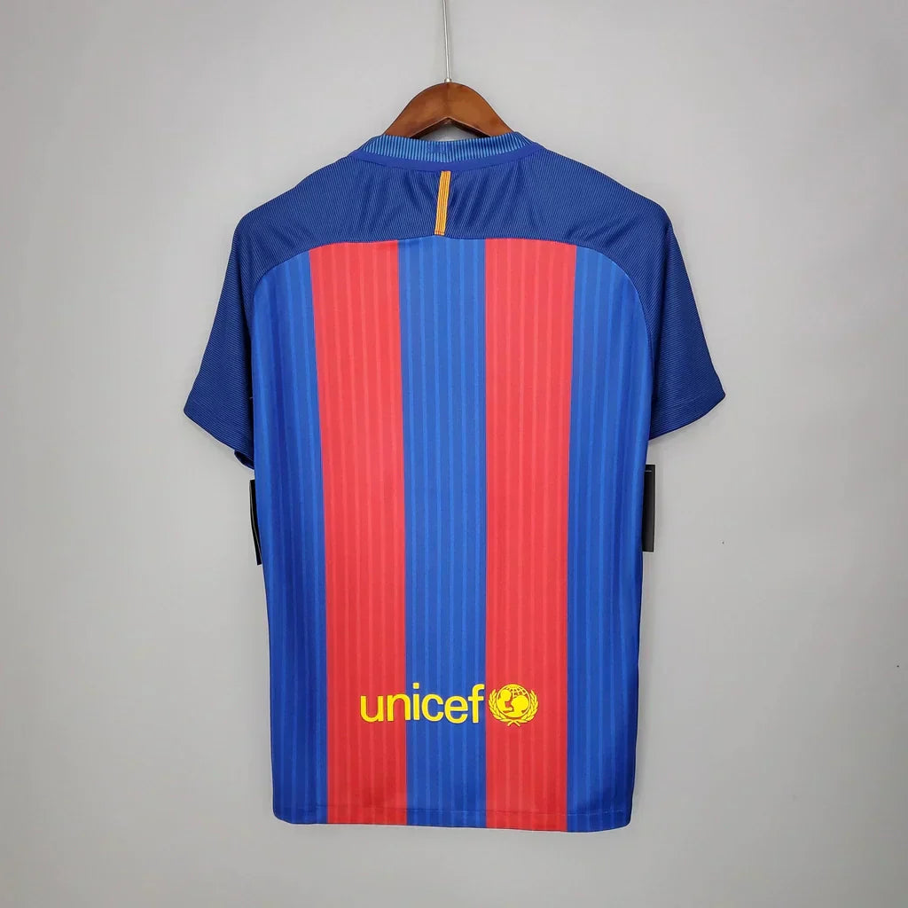 Camisa Retrô Barcelona I Home 2016/17 Masculino Azul Grená