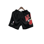 Shorts NBA Miami Heat 23/24 Casual - Vermelho - Branco - Preto